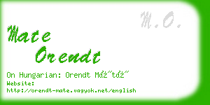 mate orendt business card